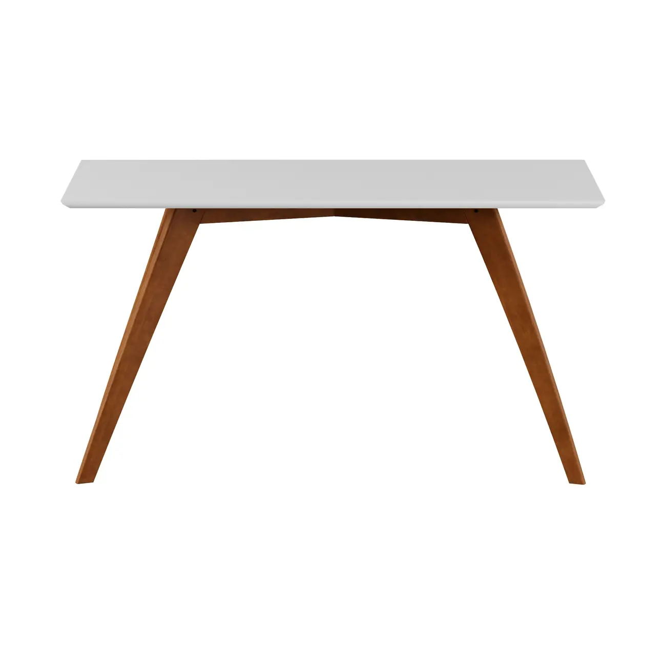 MESA DE JANTAR 1,35 M X 80 CM TAVE SQUARE - NOZES/BRANCO - Foto 1