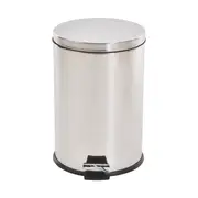 LIXEIRA COM PEDAL 12 L MALDEN - INOX/PRETO - Foto 1