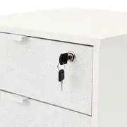 GAVETEIRO PARA ESCRITÓRIO 3 GAVETAS SLEEK - BRANCO/GRANILITE - Foto 8