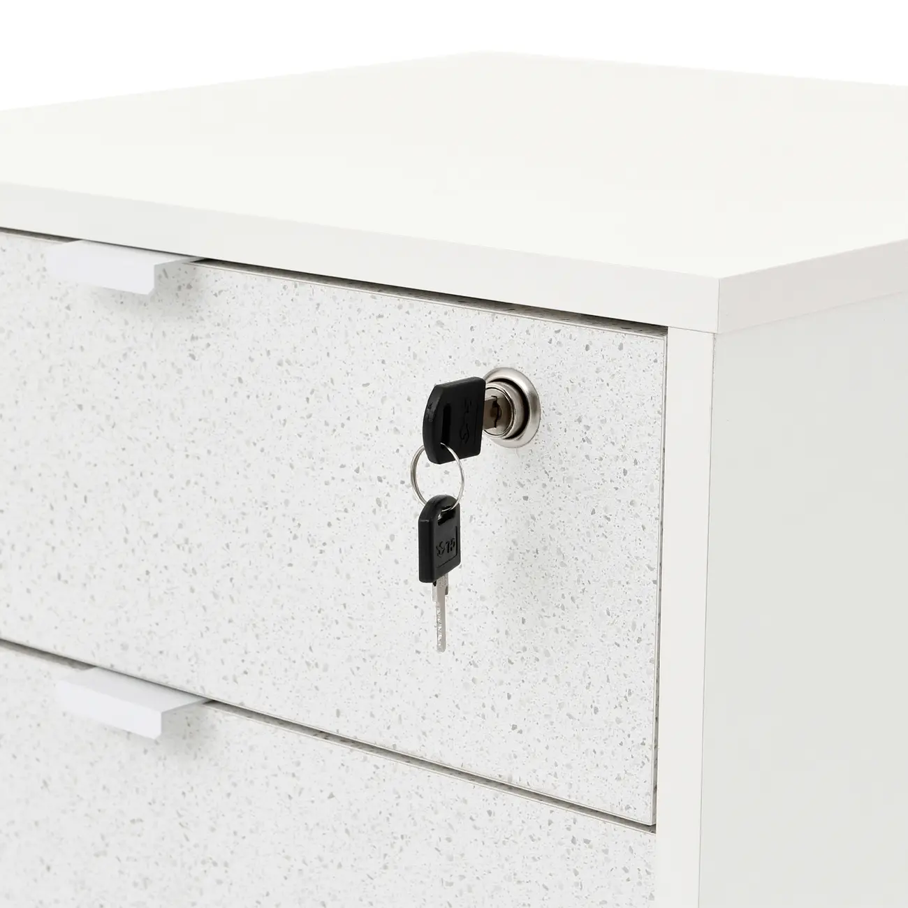 GAVETEIRO PARA ESCRITÓRIO 3 GAVETAS SLEEK - BRANCO/GRANILITE - Foto 8