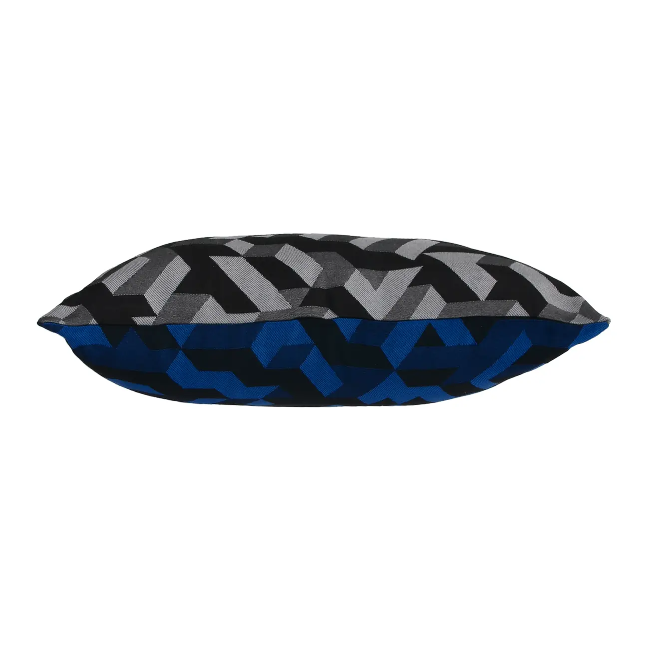 CAPA PARA ALMOFADA 50 CM X 30 CM MAZE - AZUL COBALTO/KONKRET - Foto 3