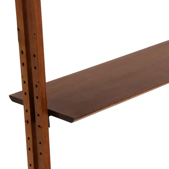 ESTANTE/ESCRIVANINHA PAREDE/TETO 86 CM X 2,41 M/2,80 M LIBRERIA - NOZES/PRETO - Foto 10