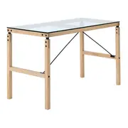 MESA DE ESCRITÓRIO 1,20 M X 60 CM PONTES - OAK FEEL/GRAFITE SATIN - Foto 4