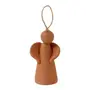 PINGENTE ANJO 10 CM VILAREJO NOEL - ARGILA CRUA - Foto 1