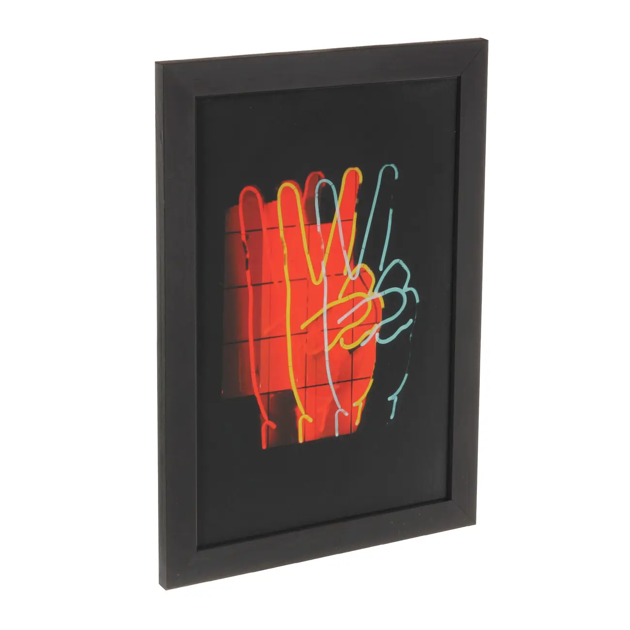 QUADRO 22 CM X 30 CM PEACE & LOVE - PRETO/MULTICOR - Foto 2
