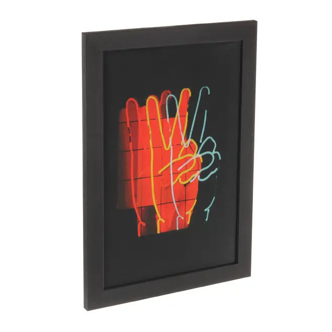 QUADRO 22 CM X 30 CM PEACE & LOVE - PRETO/MULTICOR - Foto 2