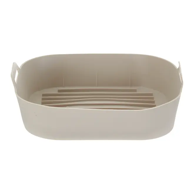 FÔRMA PARA FRITADEIRA 18 CM X 18 CM EASY FRY - BEGE - Foto 1