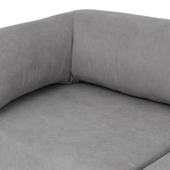 SOFÁ RETRÁTIL BIPARTIDO 2 LUGARES 2,04 M OVERLAP - CINZA - Foto 11