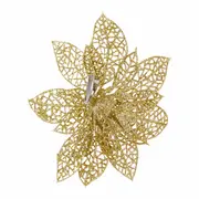 PRENDEDOR FLOR 14 CM FINE FESTIVITY C/2 - OURO - Foto 8