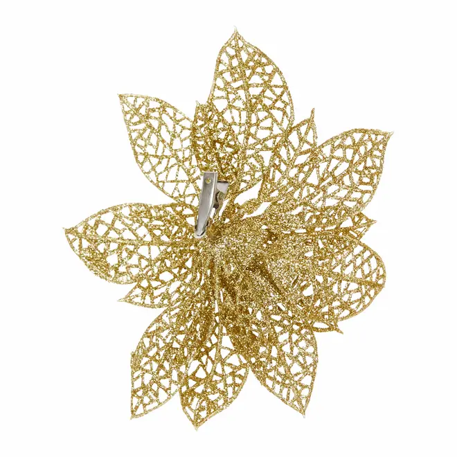 PRENDEDOR FLOR 14 CM FINE FESTIVITY C/2 - OURO - Foto 8