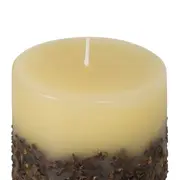 VELA PILAR PERFUMADA CRAVO BONNIEUX - BEGE/FIBRA CASTANHA - Foto 3