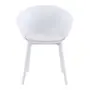 CADEIRA DE JANTAR COM BRAÇOS TALIA - BRANCO/BRANCO - Foto 2