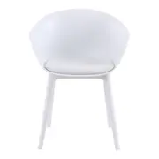 CADEIRA DE JANTAR COM BRAÇOS TALIA - BRANCO/BRANCO - Foto 2