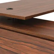 MESA COM BALCÃO 2 PORTAS /1 GAVETA 1,60 M X 1,60 M VINCENT - PAU FERRO/ALUMÍNIO - Foto 16