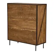BUFFET 2 PORTAS 1,05 M X 42 CM STEAM TRUNK - ENCERADO CASTANHO/CASTANHO - Foto 6