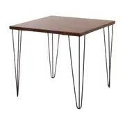 MESA DE JANTAR MESA 80 CM X 80 CM ZAHARA - PRETO/NOZES RÚSTICO - Foto 40