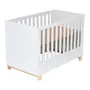 BERÇO 70 CM 2 EM 1 - BERÇO/CAMA INFANTIL SWEET - BRANCO/PINUS NATURAL - Foto 4