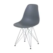 CADEIRA DE JANTAR EASY TOWER - CROMADO/KONKRET - Foto 1