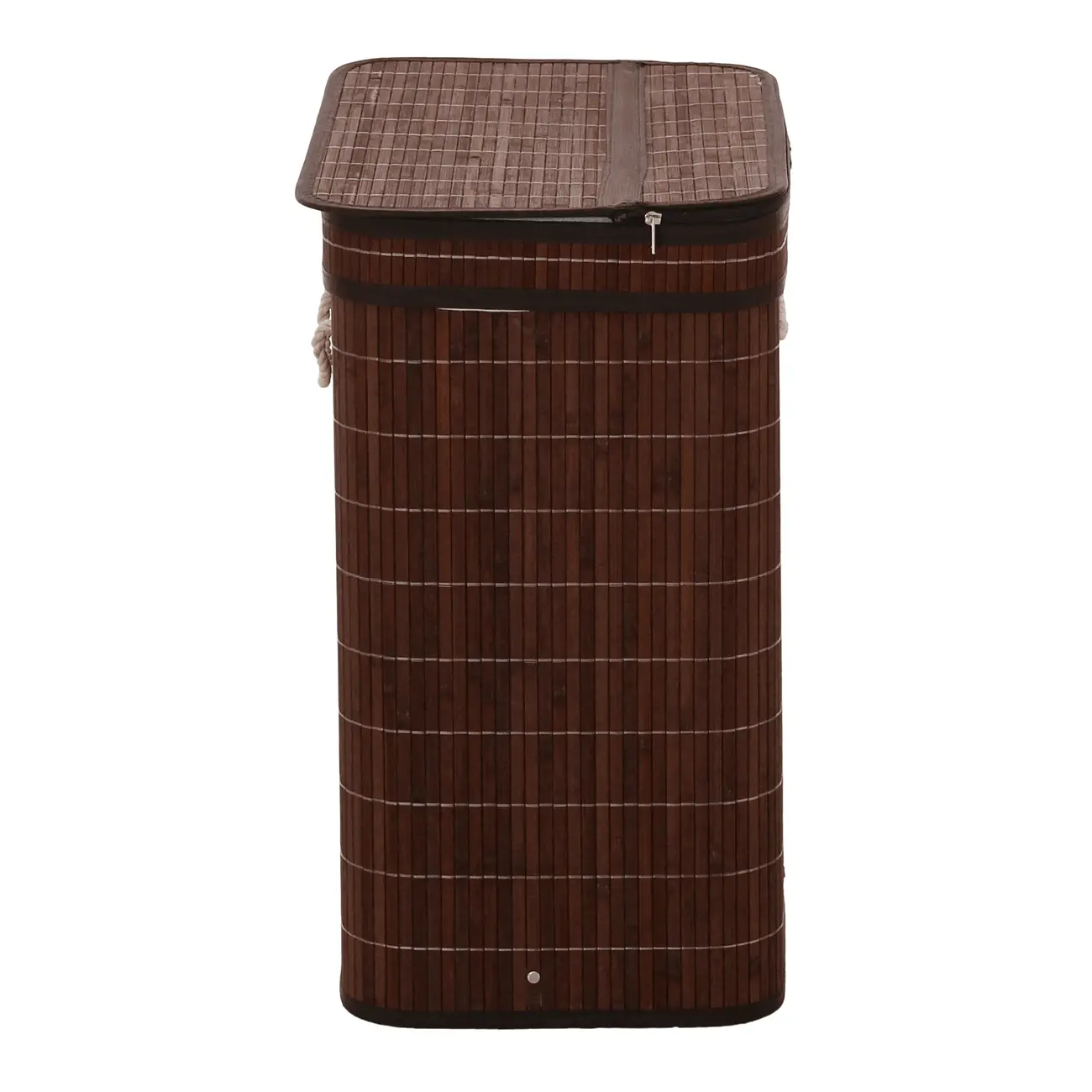 CESTO PARA ROUPAS COM DIVISÓRIA 53 CM X 60 CM X 35 CM BUKA - MARROM/BEGE - Foto 3