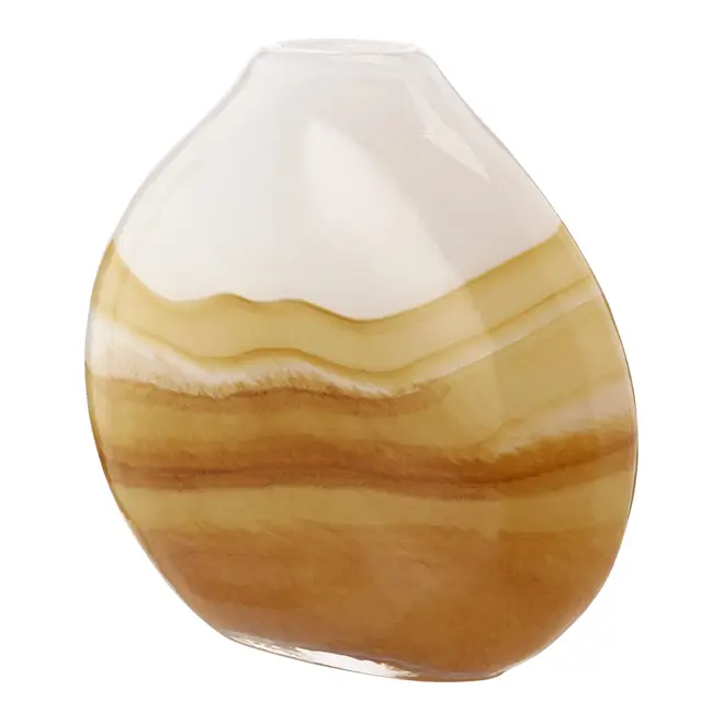 VASO 23 CM JARI - BRANCO/BEGE - Foto 2