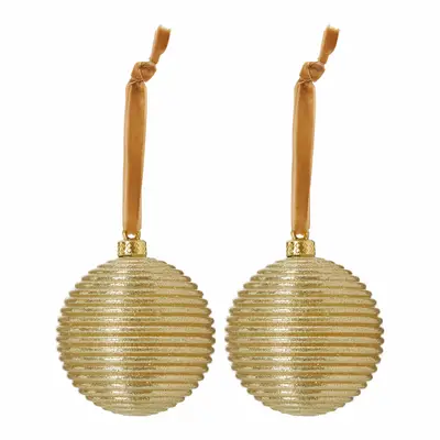 PINGENTE BOLA C/2 FINE FESTIVITY 8 CM