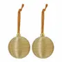 PINGENTE BOLA C/2 FINE FESTIVITY 8 CM - OURO - Foto 1