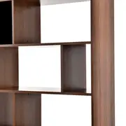 ESTANTE/DIVISÓRIA 80 CM X 2,12 M BLOCK WOOD - NOZES - Foto 5