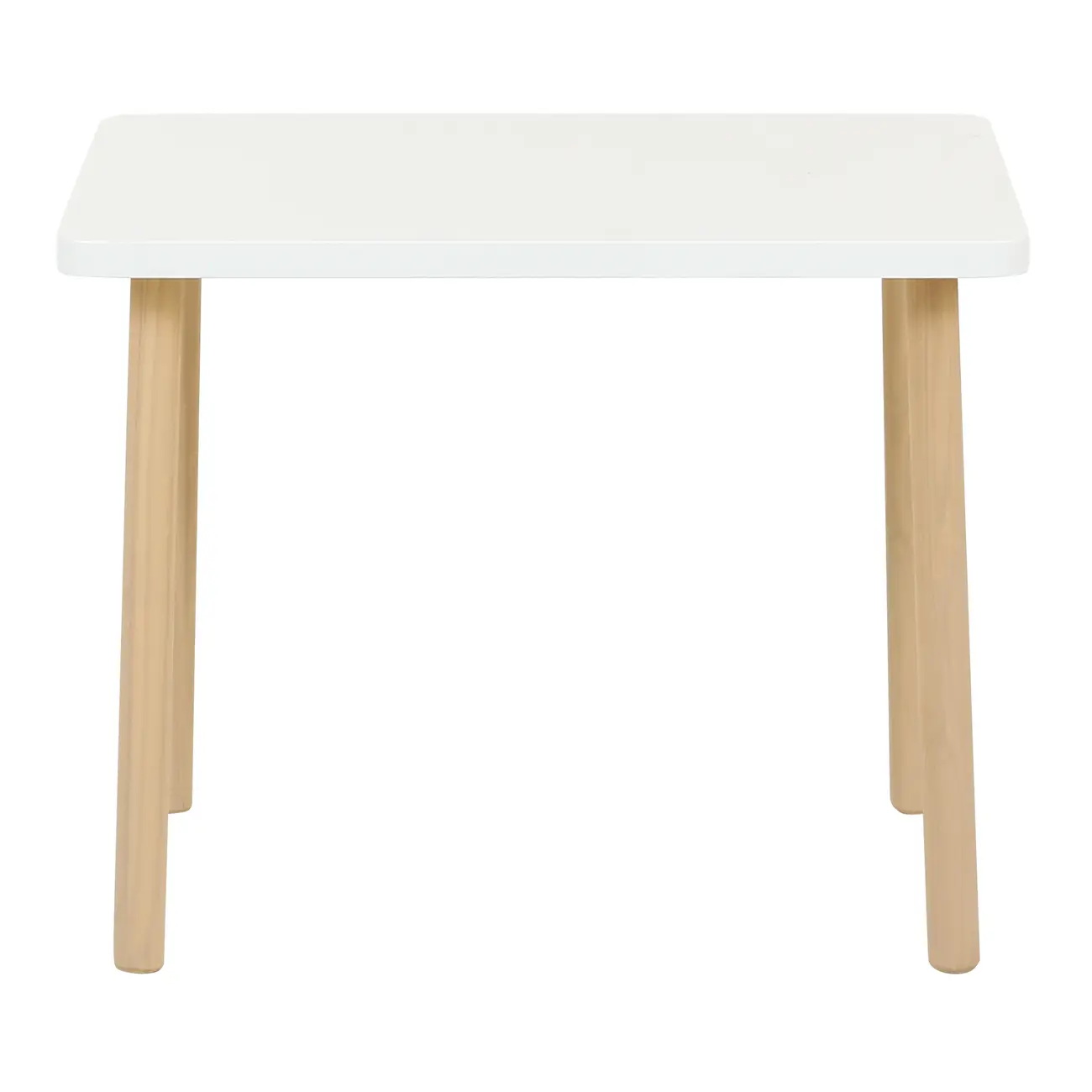 MESA INFANTIL 65 CM X 45 CM ANIMALS - NATURAL WASHED/BRANCO - Foto 1