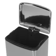 LIXEIRA COM PEDAL 30 L SILENT - INOX/PRETO - Foto 7