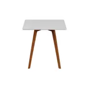 MESA DE JANTAR 1,35 M X 80 CM TAVE SQUARE - NOZES/BRANCO - Foto 3