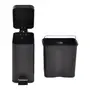 LIXEIRA COM PEDAL 5 L DURBAN - PRETO/PRETO - Foto 5