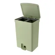 LIXEIRA DUPLA COM PEDAL 30 L TRIUM - SÁLVIA/CINZA - Foto 4