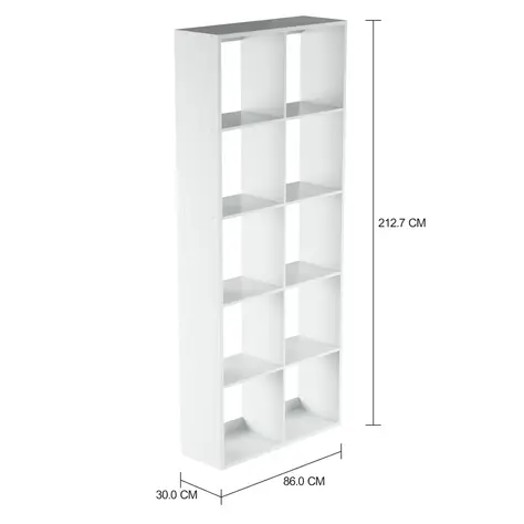 Imagem com medidas do produto ESTANTE 86 CM X 2,12 M CÉLULA