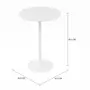 MESA LATERAL REDONDA 42 CM DART FIXY - BRANCO - Foto 2