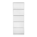 BRANCO - SAPATEIRA PISO/PAREDE 5 PORTAS BASCULANTES FAMILY