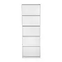BRANCO - SAPATEIRA PISO/PAREDE 5 PORTAS BASCULANTES FAMILY