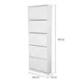 SAPATEIRA PISO/PAREDE 5 PORTAS BASCULANTES FAMILY - BRANCO - Foto 2