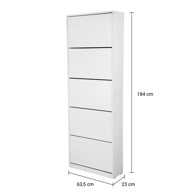 SAPATEIRA PISO/PAREDE 5 PORTAS BASCULANTES FAMILY - BRANCO - Foto 2