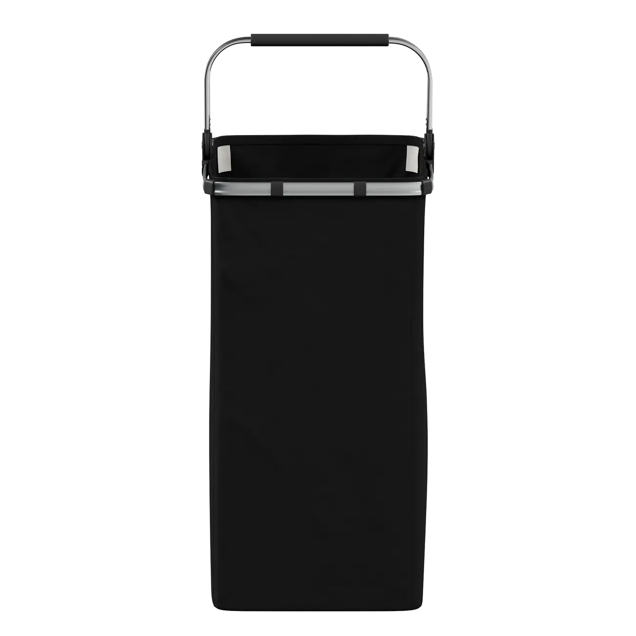 CESTO PARA ROUPA ALUPOLY - PRETO/ALUMÍNIO - Foto 1
