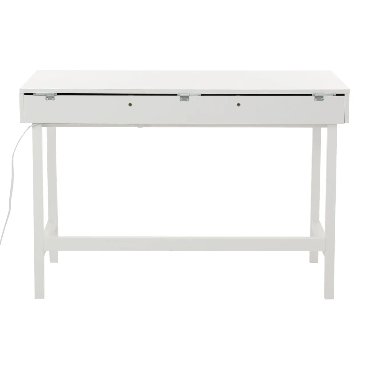 PENTEADEIRA COM ESPELHO 1,13 M X 55 CM REVEAL - BRANCO/PRATA - Foto 7