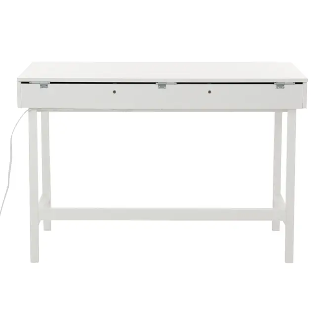 PENTEADEIRA COM ESPELHO 1,13 M X 55 CM REVEAL - BRANCO/PRATA - Foto 7