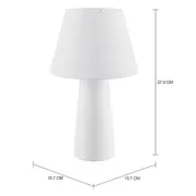 LUMINÁRIA DE MESA VIDA - BRANCO BRILHANTE/BRANCO - Foto 2