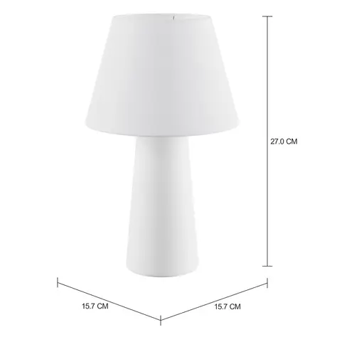 Imagem com medidas do produto LUMINÁRIA DE MESA VIDA