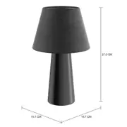 LUMINÁRIA DE MESA VIDA - PRETO BRILHANTE/PRETO - Foto 2