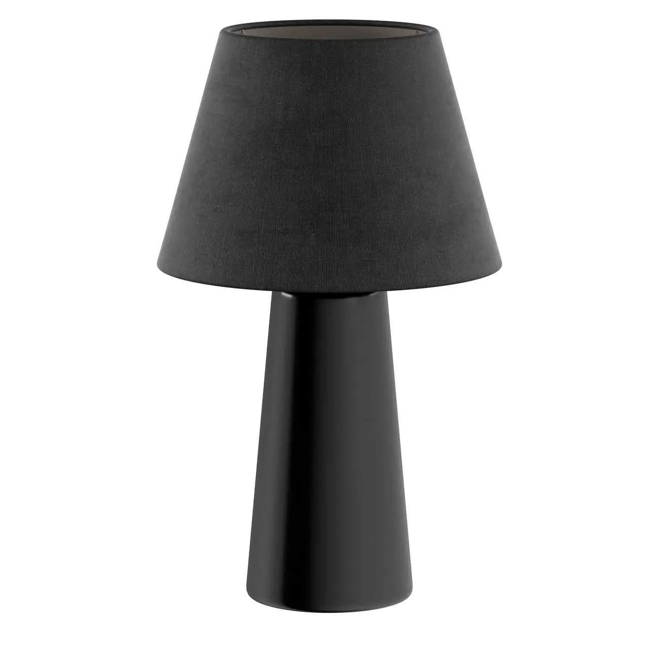 LUMINÁRIA DE MESA VIDA - PRETO BRILHANTE/PRETO - Foto 1