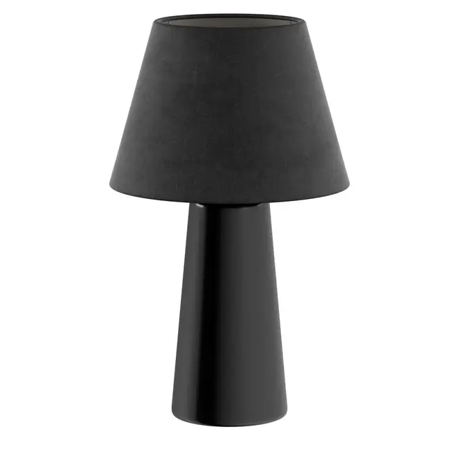 LUMINÁRIA DE MESA VIDA - PRETO BRILHANTE/PRETO - Foto 1