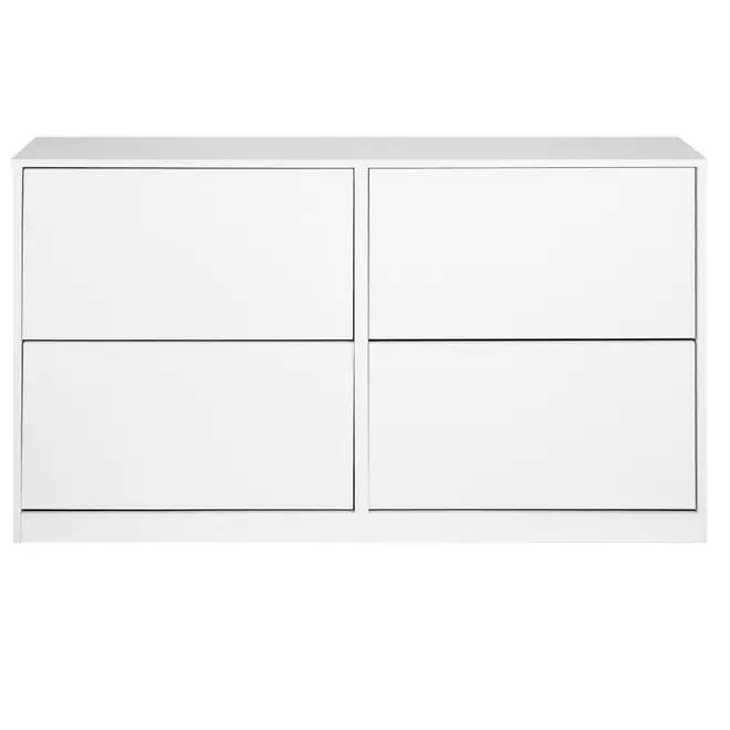 SAPATEIRA HORIZONTAL PISO/PAREDE 4 PORTAS BASCULANTES FAMILY - BRANCO - Foto 1