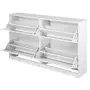 SAPATEIRA HORIZONTAL PISO/PAREDE 4 PORTAS BASCULANTES FAMILY - BRANCO - Foto 3