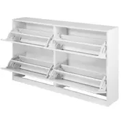 SAPATEIRA HORIZONTAL PISO/PAREDE 4 PORTAS BASCULANTES FAMILY - BRANCO - Foto 3