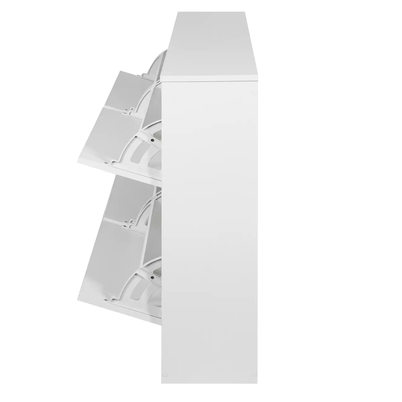 SAPATEIRA HORIZONTAL PISO/PAREDE 4 PORTAS BASCULANTES FAMILY - BRANCO - Foto 4